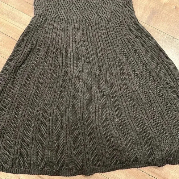Eliza J Fit and Flare Cable Knit Ribbed Sweater Dress Gray Sz S - Picture 7 of 12